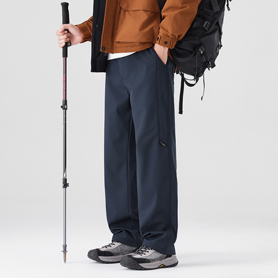 户外运动防水阔腿休闲裤男宽松