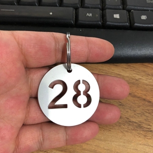 幼儿园水杯酒店编号钥匙牌定制不锈钢麻辣烫号码牌金属数字手牌