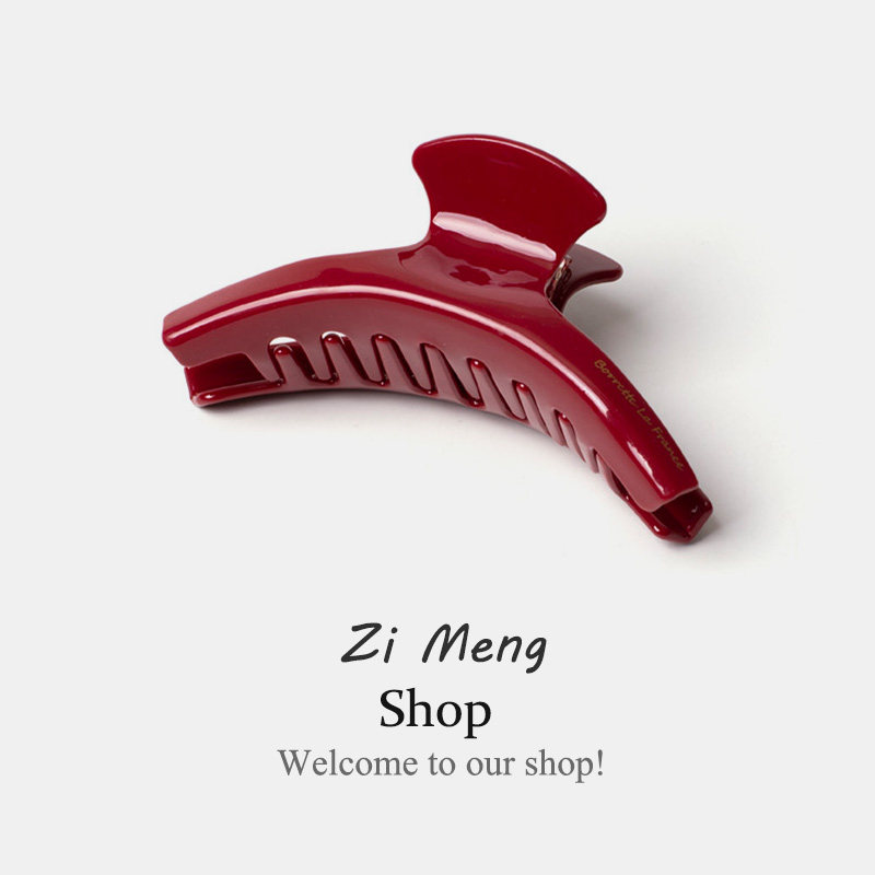 红色醋酸抓夹2025年新款发饰高级感发夹女后脑勺盘发鲨鱼夹子头饰,饰品/流行首饰/时尚饰品新,发饰,淘宝优惠券,粉丝福利购,淘宝优惠卷