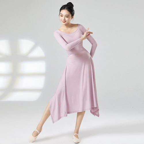 共妍现代舞纯色连衣裙练功裙女