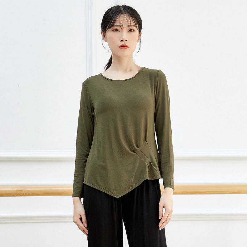 舞蹈练功服女现代舞古典舞上衣宽松舞蹈服形体训练服装跳舞衣服