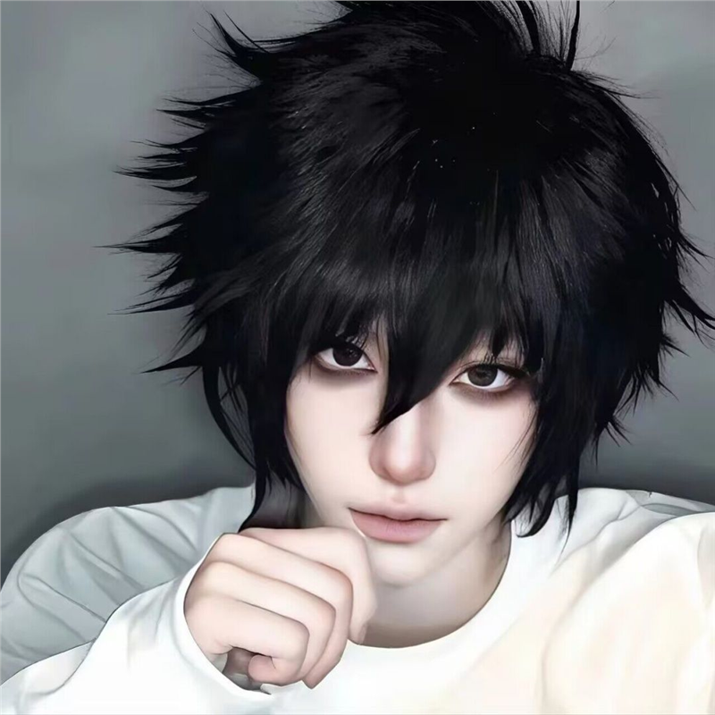 龙崎cos假毛男短发动漫二