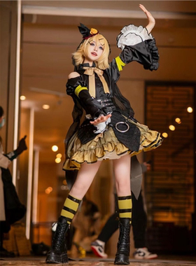 镜音双子cos服小浣熊镜音铃cosplay二次元动漫服女巫服装
