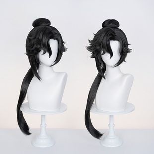 现货 王者荣耀 孙权cos假发 三分之地 分体虎口夹 真头皮顶