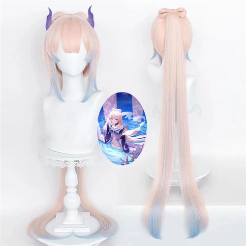 原神 kokomi 珊瑚宫心海 蝴蝶结造型款 cosplay假发