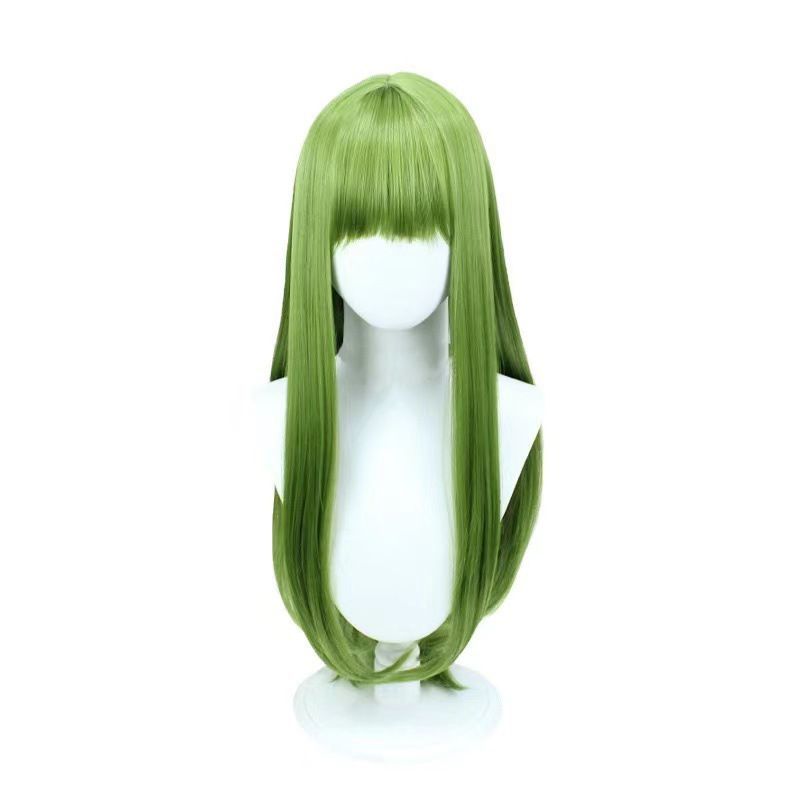 涂山红娘容容蓉蓉cos恩奇长发草绿色假发鲁鲁修cosplay扣子网