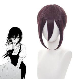 高温丝蕾塞假发cos发尾辫子扎好工厂现货电锯人动漫同款