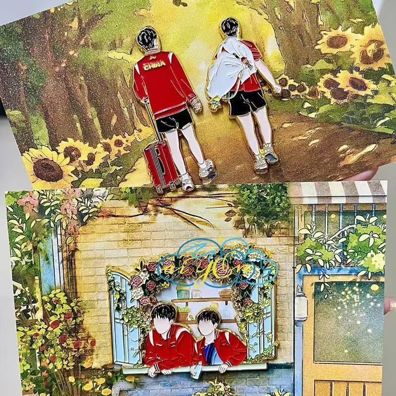 小红书同款莎头组合金属徽