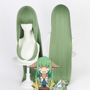 新款狐妖玫瑰涂山蓉蓉cos发型涂山容容假发毛胚原神成品绿色