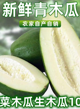 广西青木瓜新鲜生木瓜产妇下奶用土木瓜水果沙拉腌酸现摘凉拌菜瓜