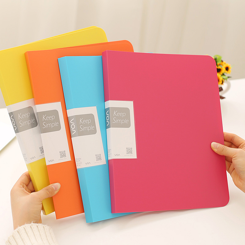 树德时尚资料册资料夹20/30/40/60页学生插页袋文件夹A4乐谱夹本