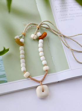 徽调梵歌象牙果菩提锁骨链女手编