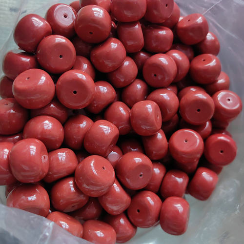 红色diy饰品佛珠海竹算盘珠