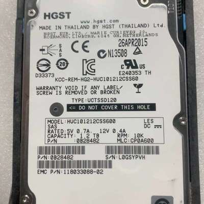 {议价}EMC 原装 005050828 1.2TB SAS 接口