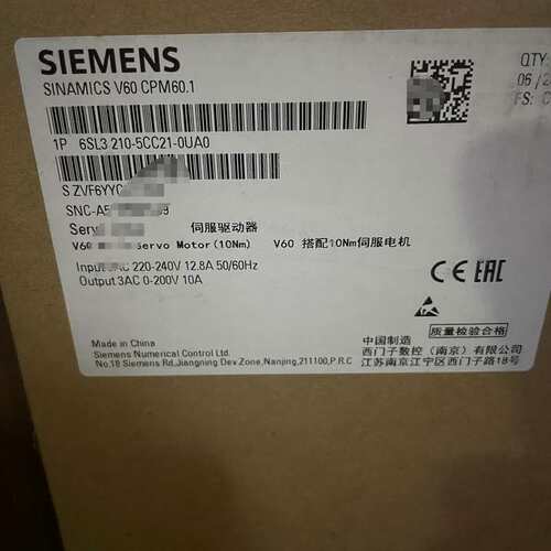 议价6SL3210-5CC21-0UA0V60驱动控制器全