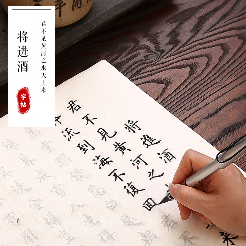 墨夫子钢笔式毛笔书法小楷入门练字临摹宣纸描红上林赋字帖套装款