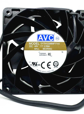 AVC全新AVC DYTH1238B8FY110 12038 48V 2.50A交换机防水散热风扇
