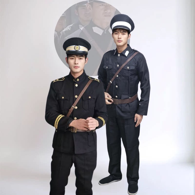 民国巡捕房巡警伪军特务局二狗子皇协军搞笑伴郎服警示服装出租