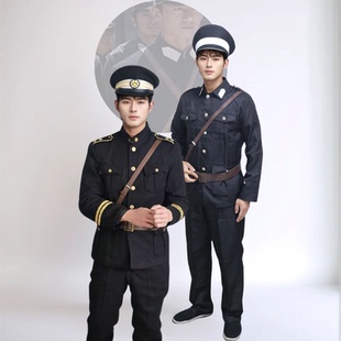 民国巡捕房巡警伪军特务局二狗子皇协军搞笑伴郎服警示服装出租