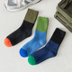 日系复古拼色袜子男女中筒袜ins潮韩版 堆堆袜秋冬长袜情侣运动袜