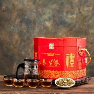 许有记八角桶装养生茶礼盒装 益生茶叶罗汉果茉莉花 厂家供货