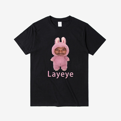kanye layeye侃爷演唱会周边短袖粉丝同款纯棉T恤男女应援情侣装