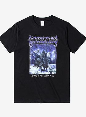 黑暗复古Dissection乐队印花T恤圆领时尚短袖宽松百搭男女皆可