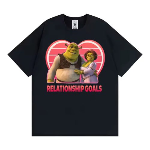 Relationship Goals Meme T Shirt 外贸卡通动漫印花短袖T恤男女