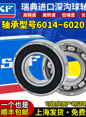 斯凯孚SKF进口正品6014-2Z 6015 6016 6017 6018-2RS/C3高速轴承