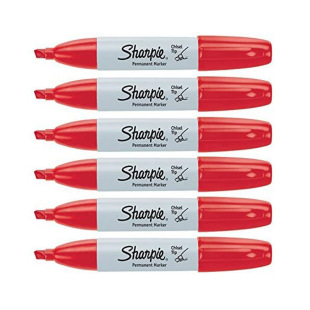 美国三福斜头方头扁头记号笔 油性马克笔签名笔Sharpie38201 4MM