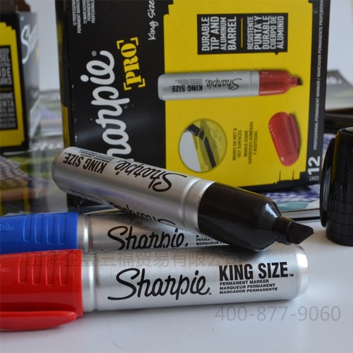 sharpie三福方头马克笔核电金属