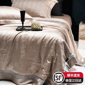 A类100SLF天丝轻奢风空调被夏凉被四件套高端提花可水洗机洗裸睡