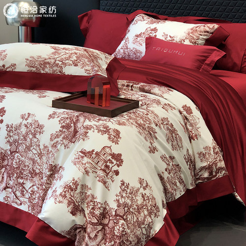 高端婚庆全棉长绒棉四件套