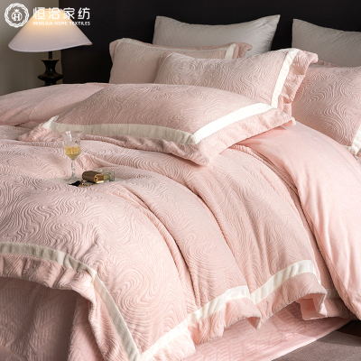 高级感冬天加厚牛奶绒四件套