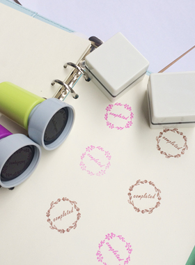 简单之家手账印章 专治拖延癌 懒癌 目标完成 completed 印章