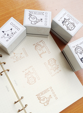简单之家手账创意印章画笔女孩猴子皮卡丘TODO LIST记事列表印章