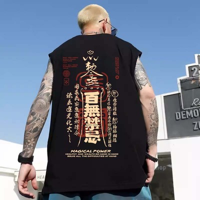 背心男2024新款坎肩男士无袖跨栏运动男装健身男款加肥加大码夏季