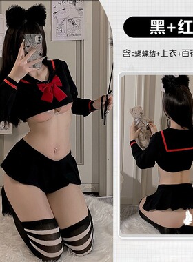 日系JK制服纯欲风辣妹性感套装夏天学院风收腰衬衫女超短百褶裙