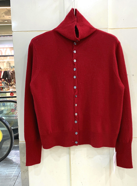 398-0243欧洲站冬装2025时尚气质单排扣高龄绵羊毛针织减龄毛衣女