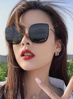 大框显瘦bibi复古防紫外线墨镜