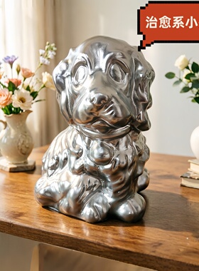 欧式桌面解压小狗模型摆件小物件