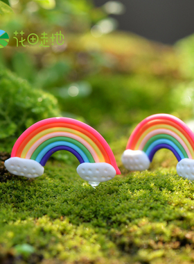 糖果色软陶微景观生态瓶创意摆件