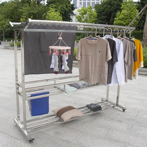落地晾衣架户外室内移动置物架