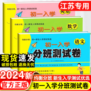 小学升初中招生入学训练总复习 2024小升初名校初一新生分班摸底模拟考试卷语文数学英语全套小学毕业升学模拟押题必刷题人教版