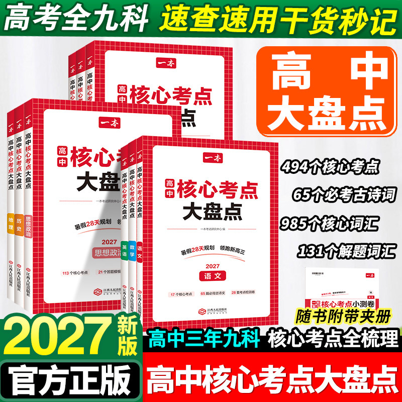 2027版一本高中核心考点大盘点图片