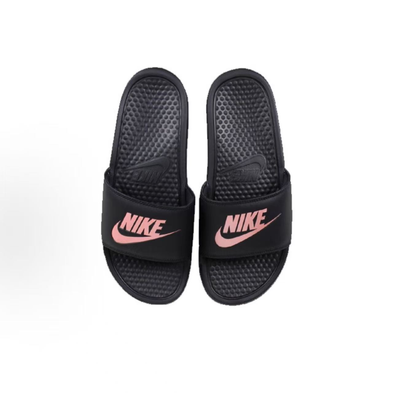NIKE/耐克 JDI 厚底外穿防滑拖鞋 女款黑玫瑰金色 343881-007