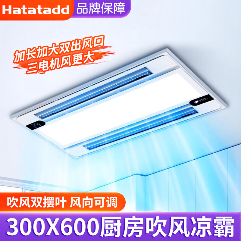 双吹风厨房凉霸嵌入式照明二合一空调集成吊顶换气冷霸风扇冷风机
