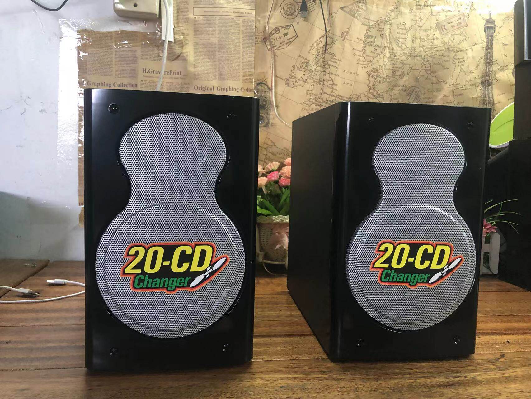 全木质2.0书架无源音箱二分频环绕音响胆管功放配用音箱5.25寸