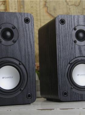 山水HIFI无源音响木质手工箱体3寸人声毒音复磁金刚喇叭5.1环绕箱