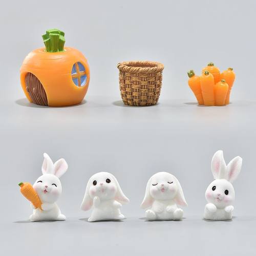 苔藓微景观树脂小摆件兔子